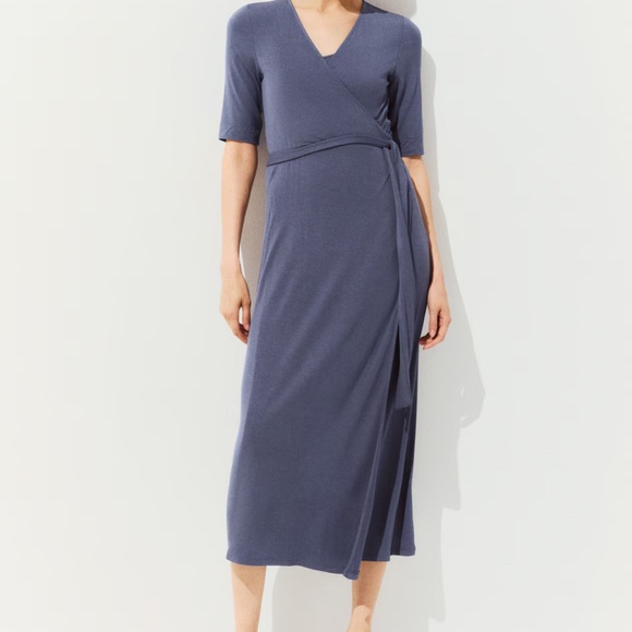 H&M Dresses & Skirts - H&M Blue nursing Wrap Dress